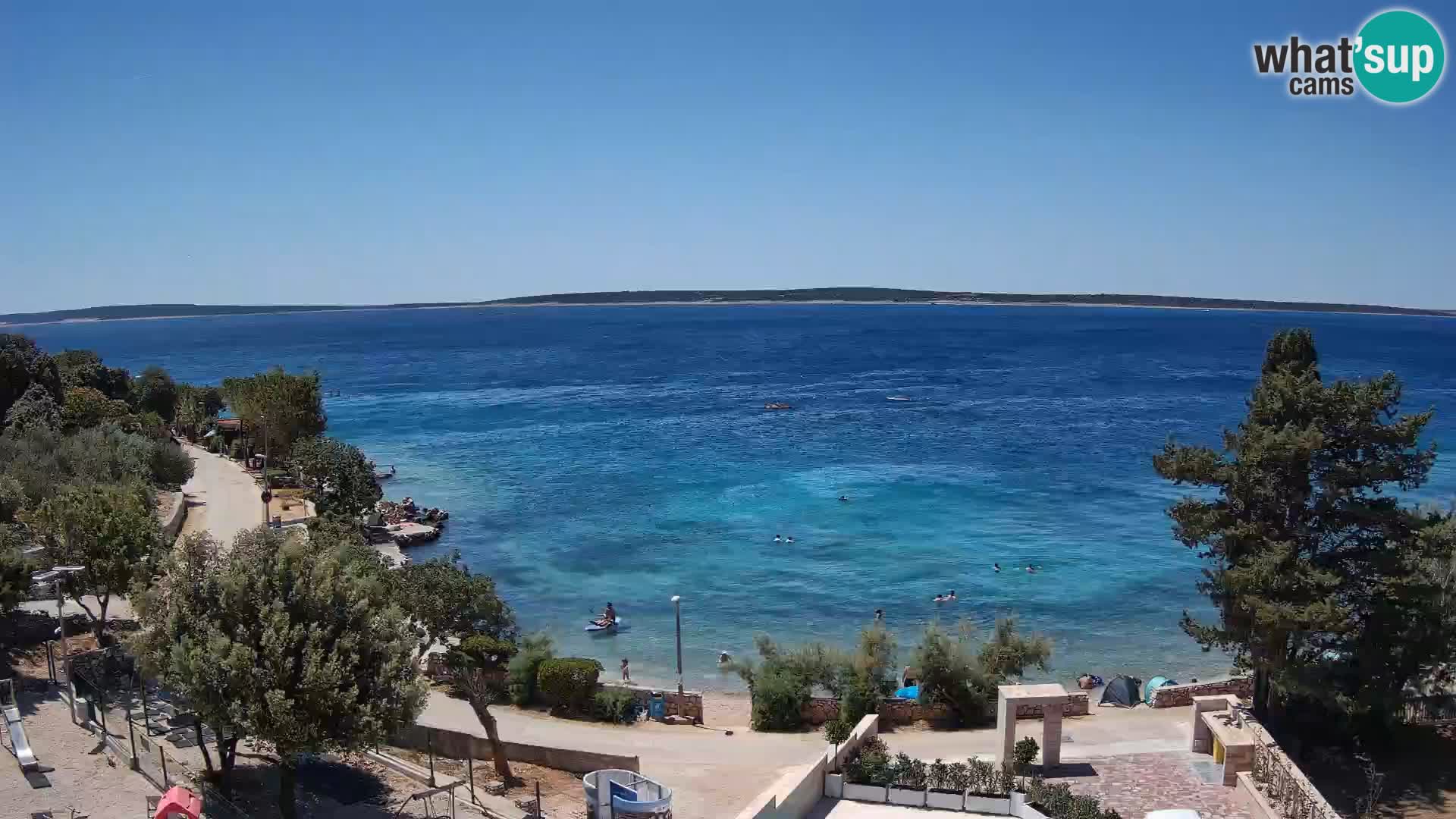 Webcam Plaža Male Mandre – Diretta dalla spiaggia sull’isola di Pag