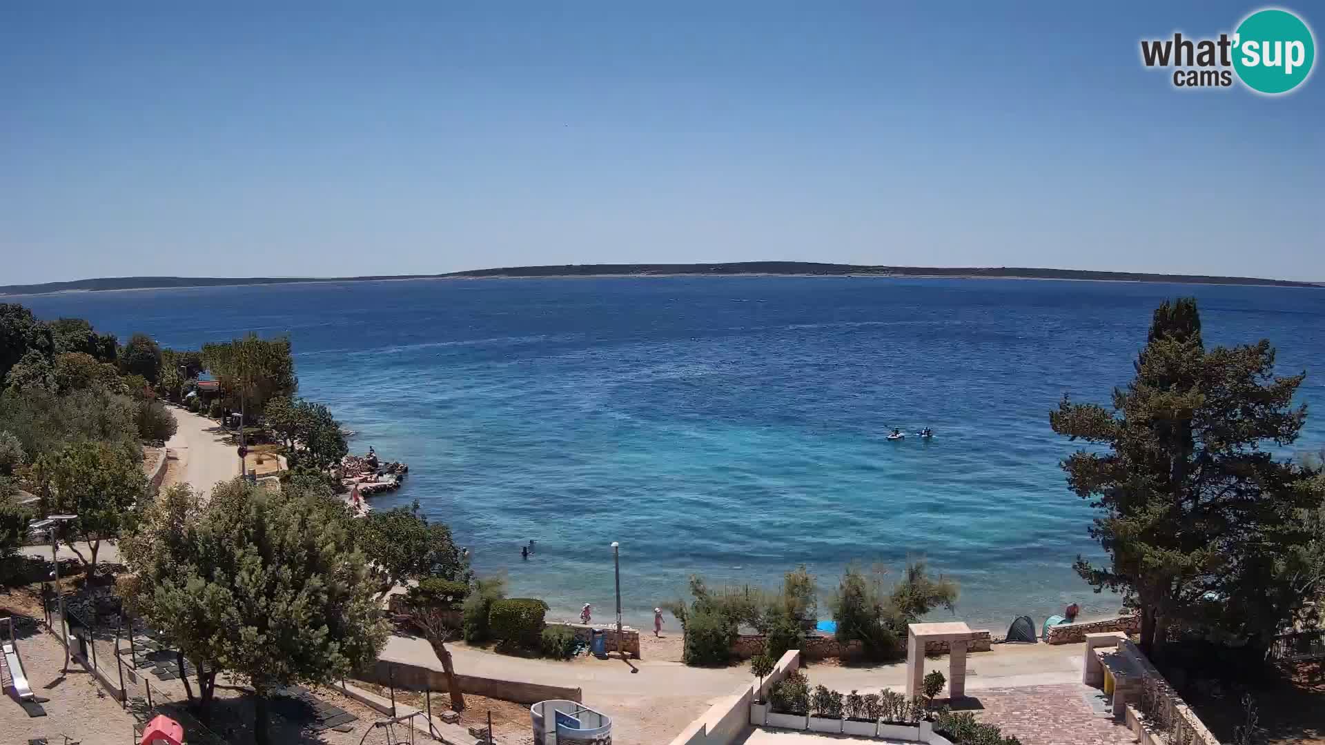 Webcam Plaža Male Mandre – Live View from Pag Island