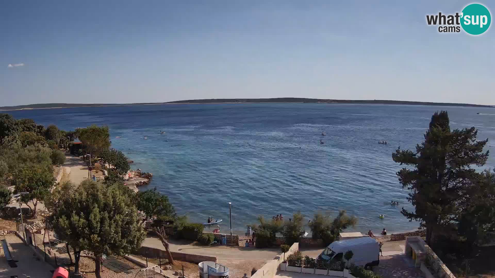 Webcam Plaža Male Mandre – Live View from Pag Island