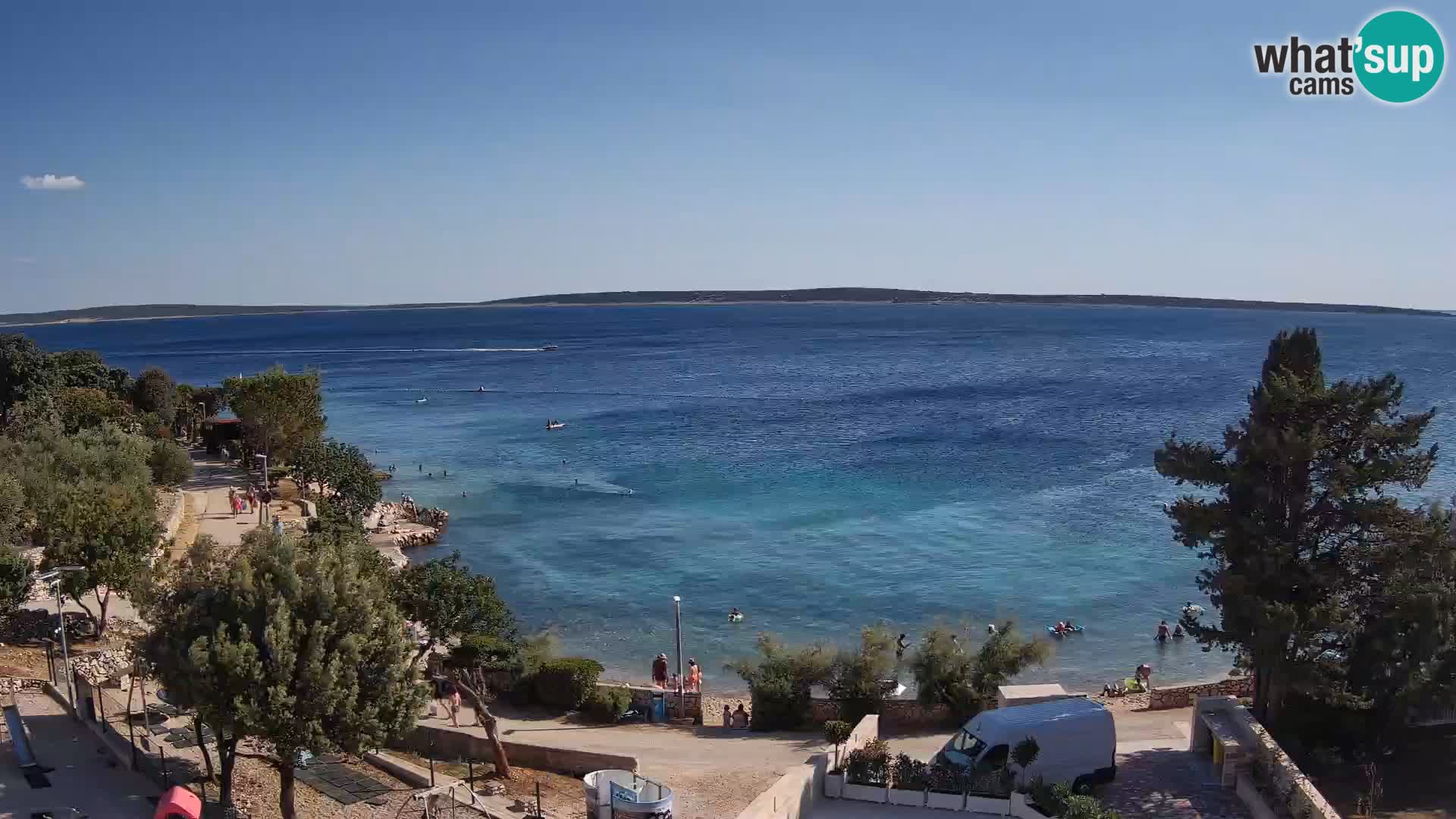Webcam Strand Male Mandre – Liveblick von der Insel Pag