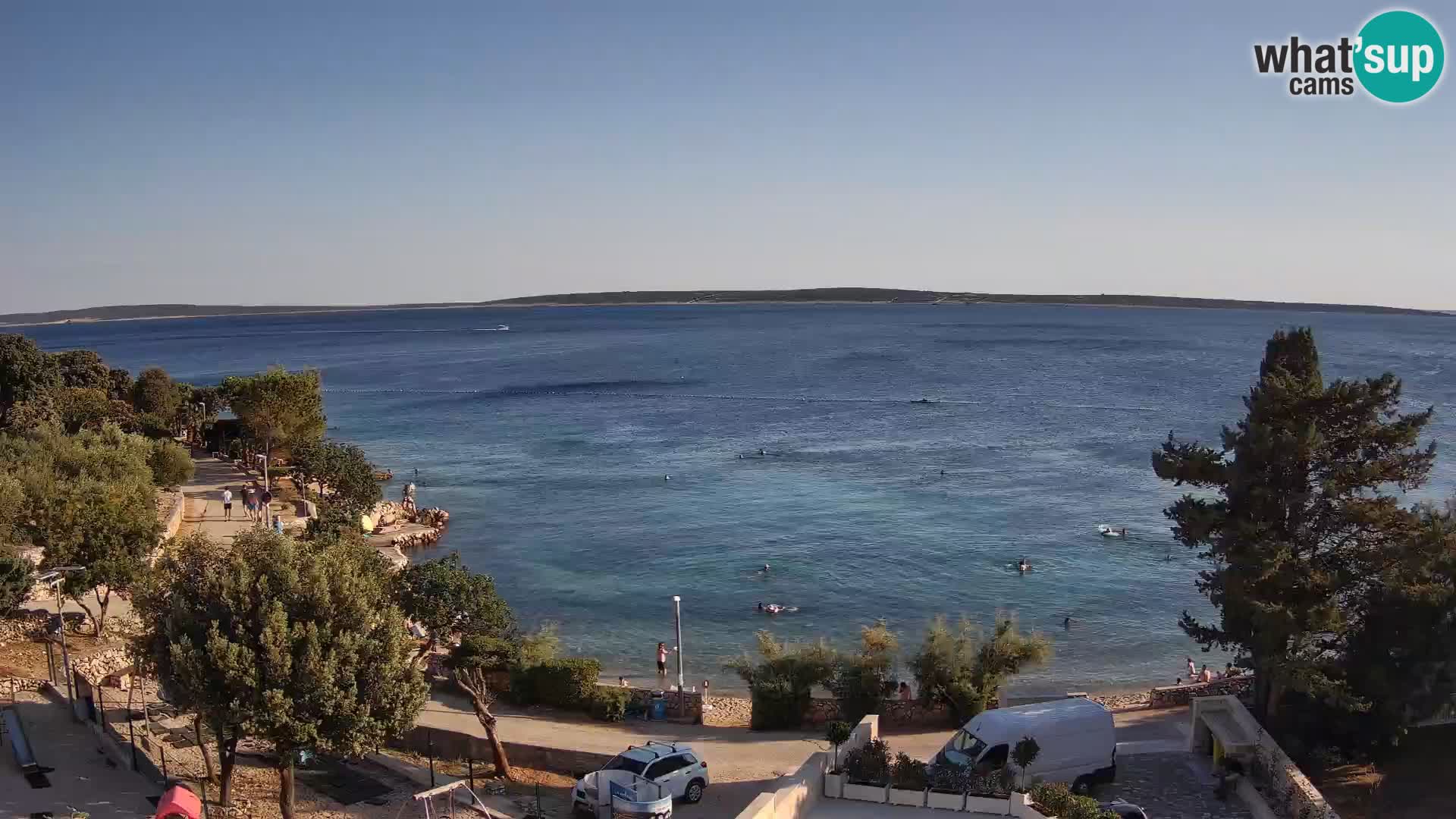 Webcam Strand Male Mandre – Liveblick von der Insel Pag