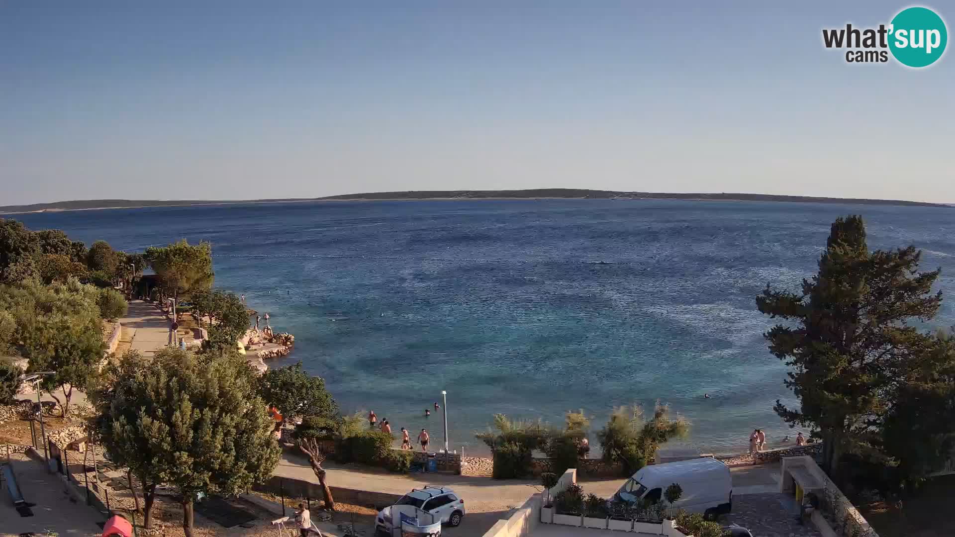 Webcam Strand Male Mandre – Liveblick von der Insel Pag