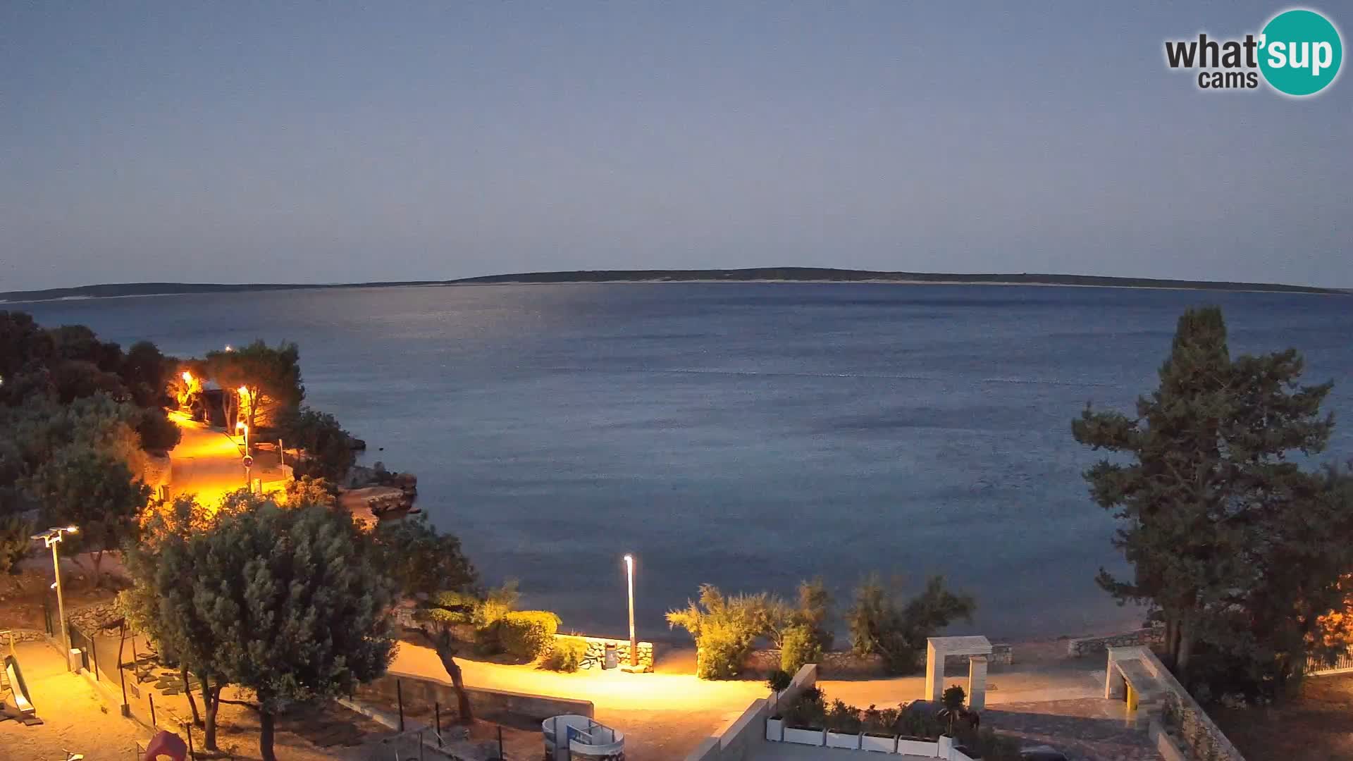 Webcam Plaža Male Mandre – Live View from Pag Island