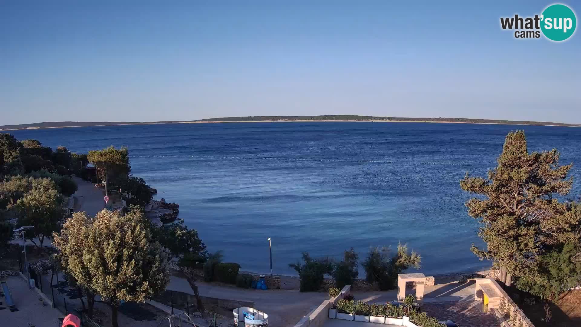 Webcam Plaža Male Mandre – Live View from Pag Island