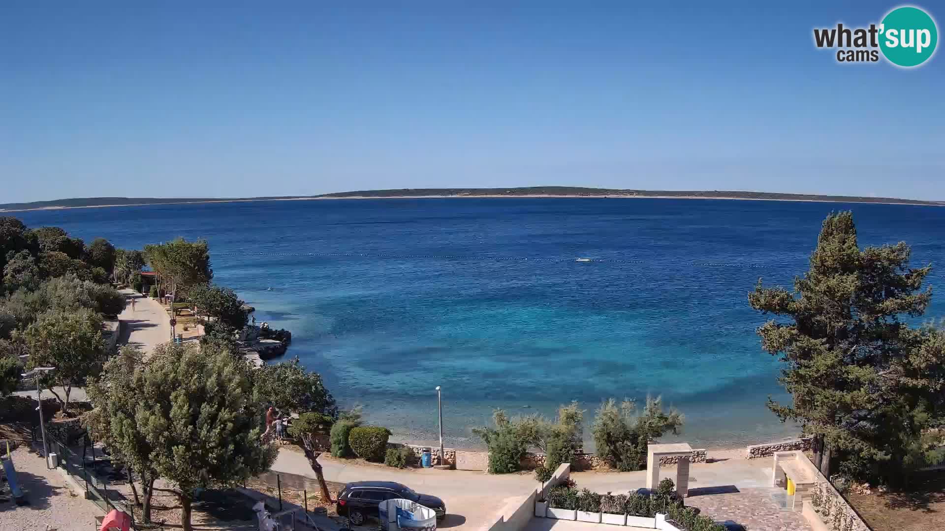 Webcam Plaža Male Mandre – Diretta dalla spiaggia sull’isola di Pag