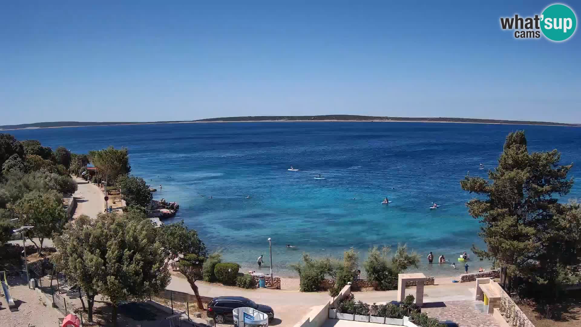 Webcam Plaža Male Mandre – Diretta dalla spiaggia sull’isola di Pag