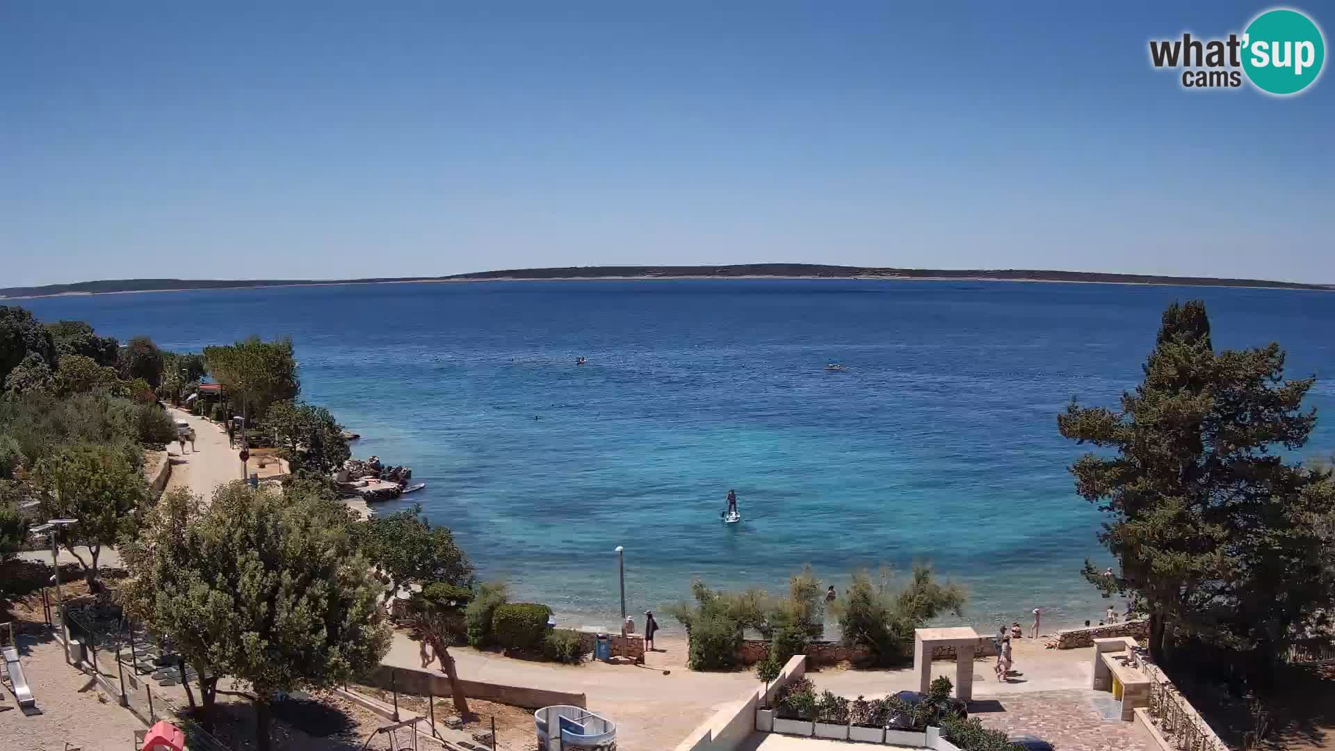 Webcam Strand Male Mandre – Liveblick von der Insel Pag