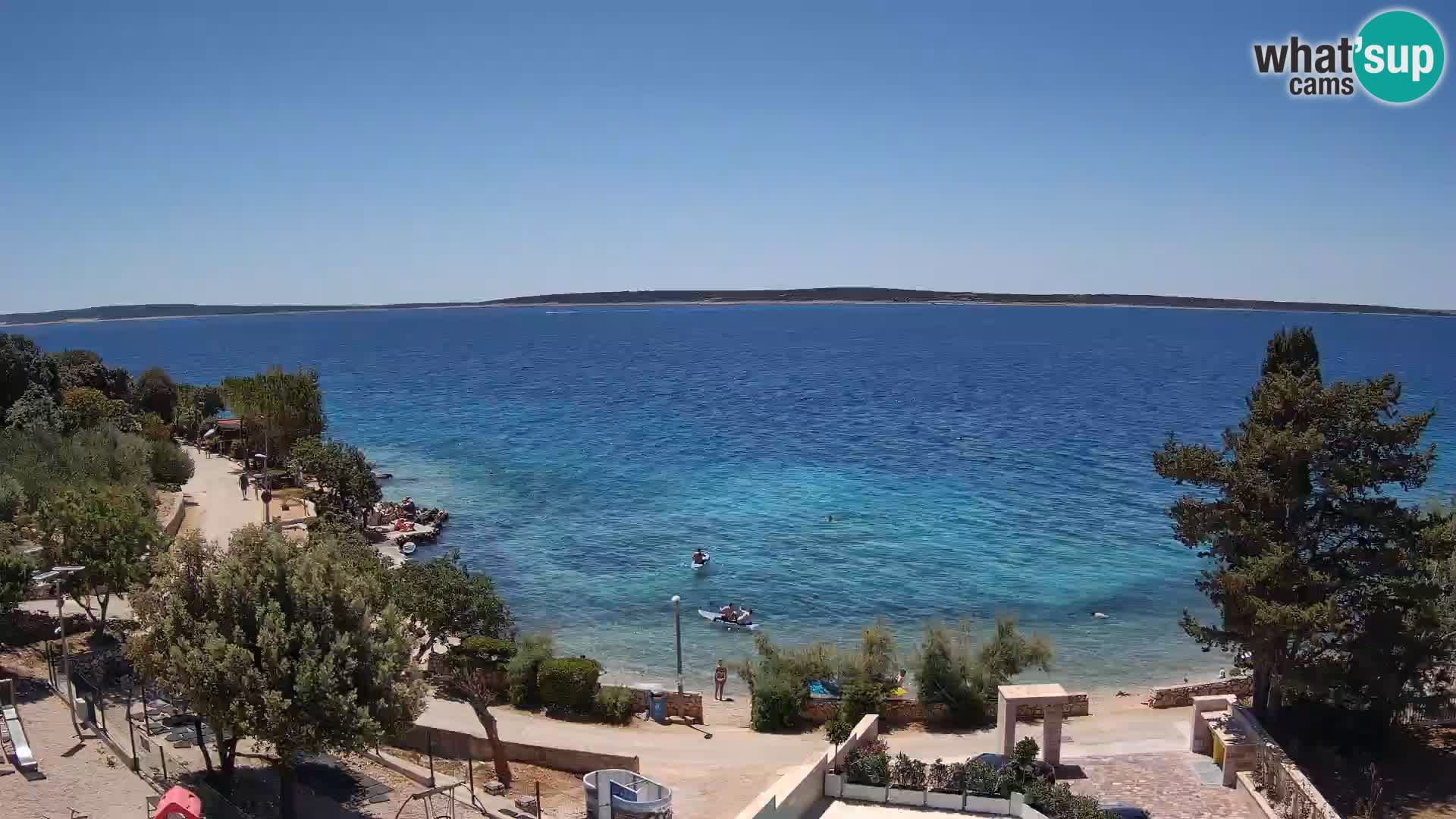 Webcam Plaža Male Mandre – Live View from Pag Island