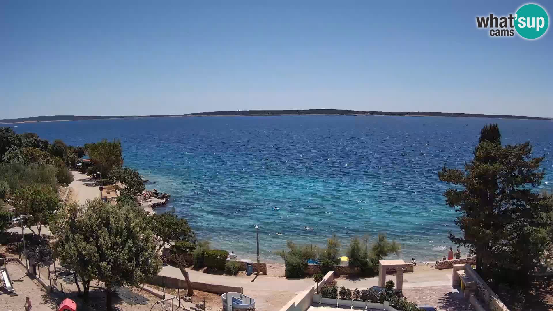 Webcam Plaža Male Mandre – Live View from Pag Island