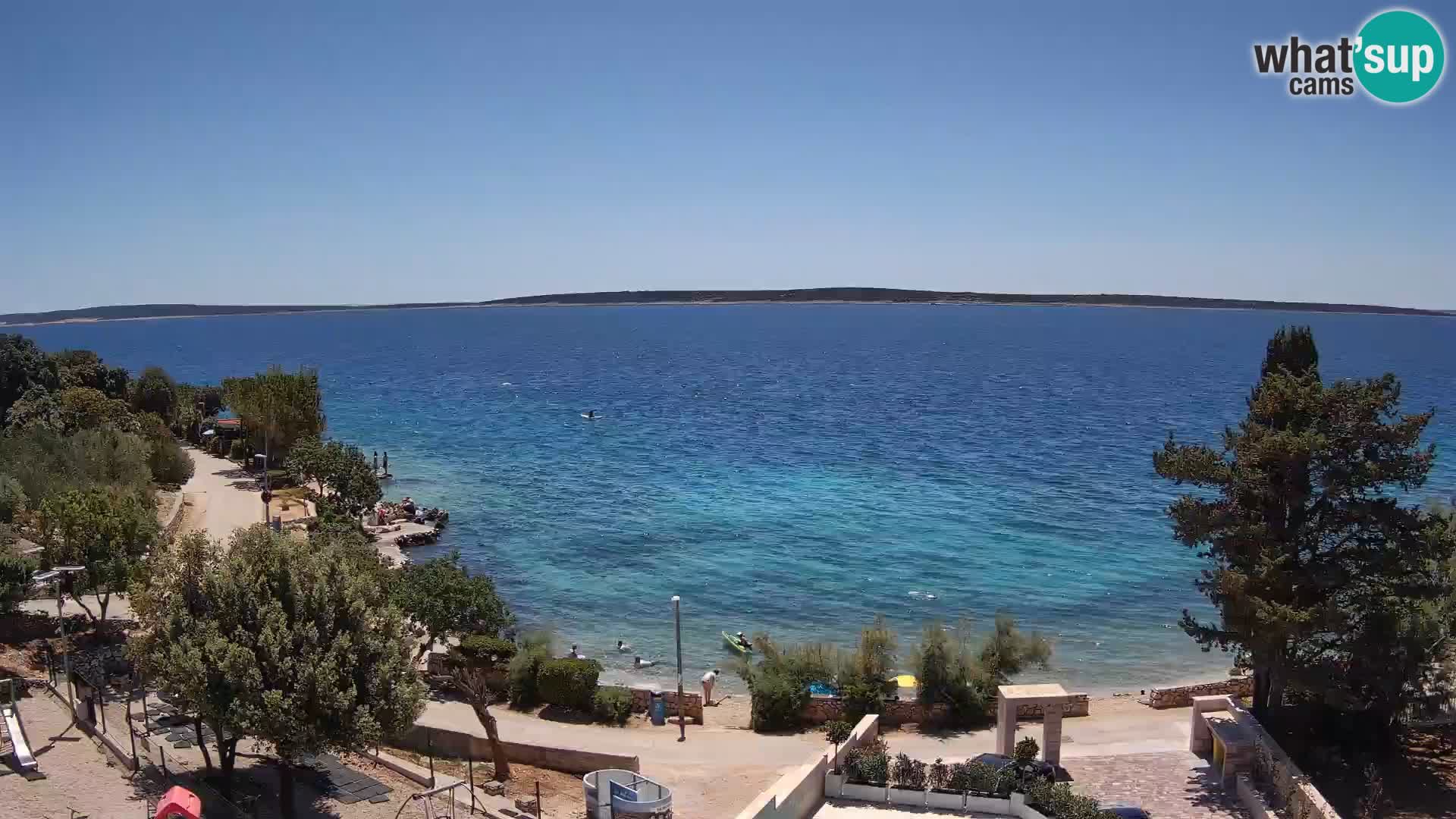Webcam Strand Male Mandre – Liveblick von der Insel Pag