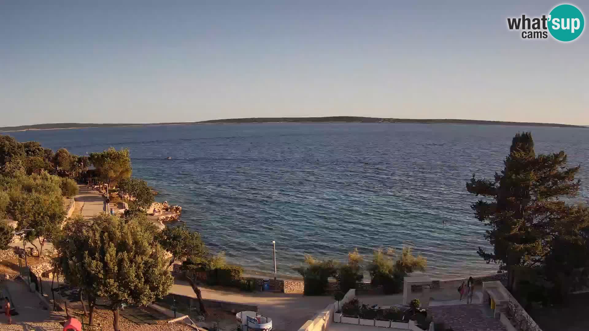Webcam Plaža Male Mandre – Diretta dalla spiaggia sull’isola di Pag