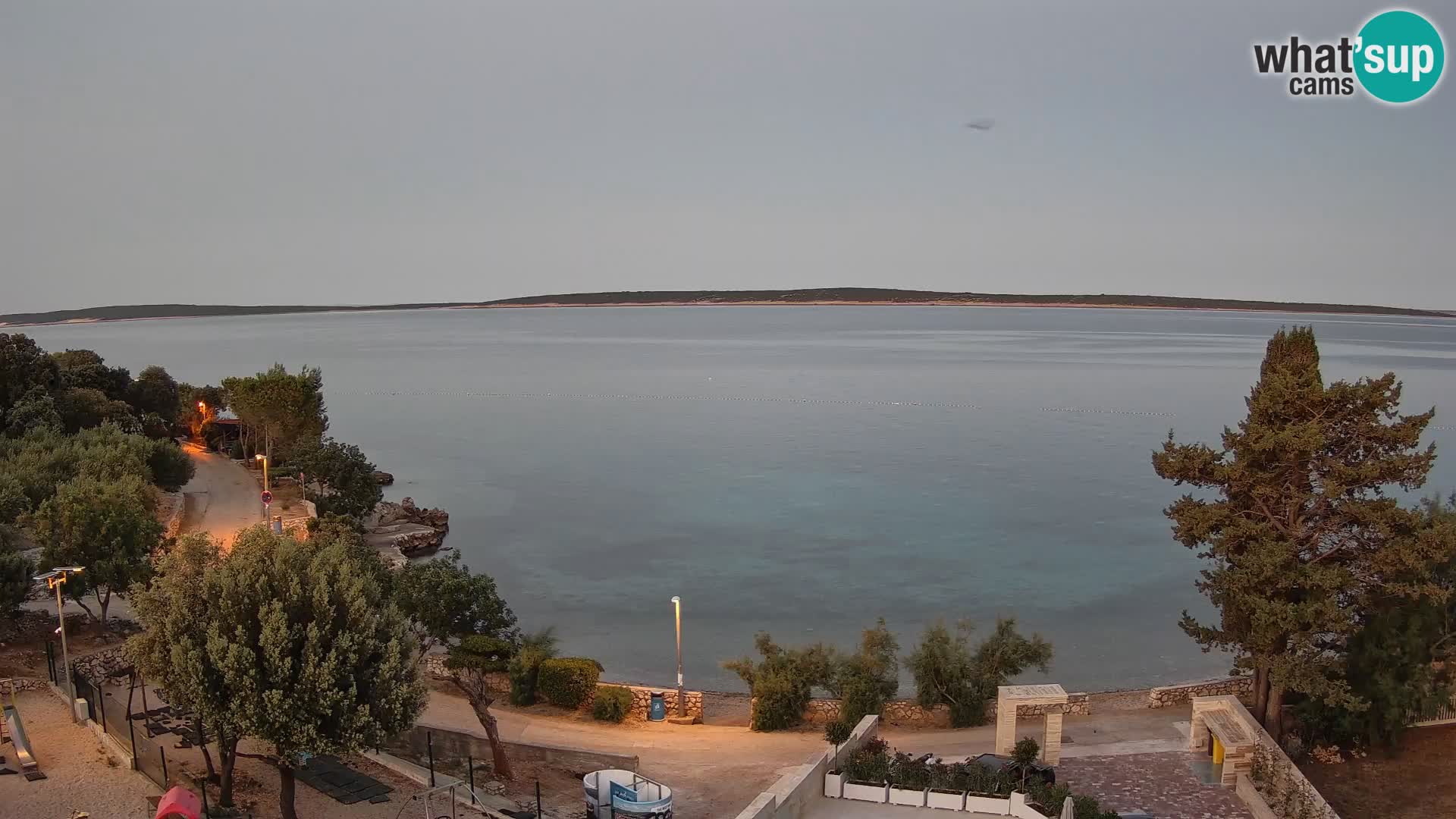 Webcam Plage Male Mandre – Vue en direct depuis l’île de Pag