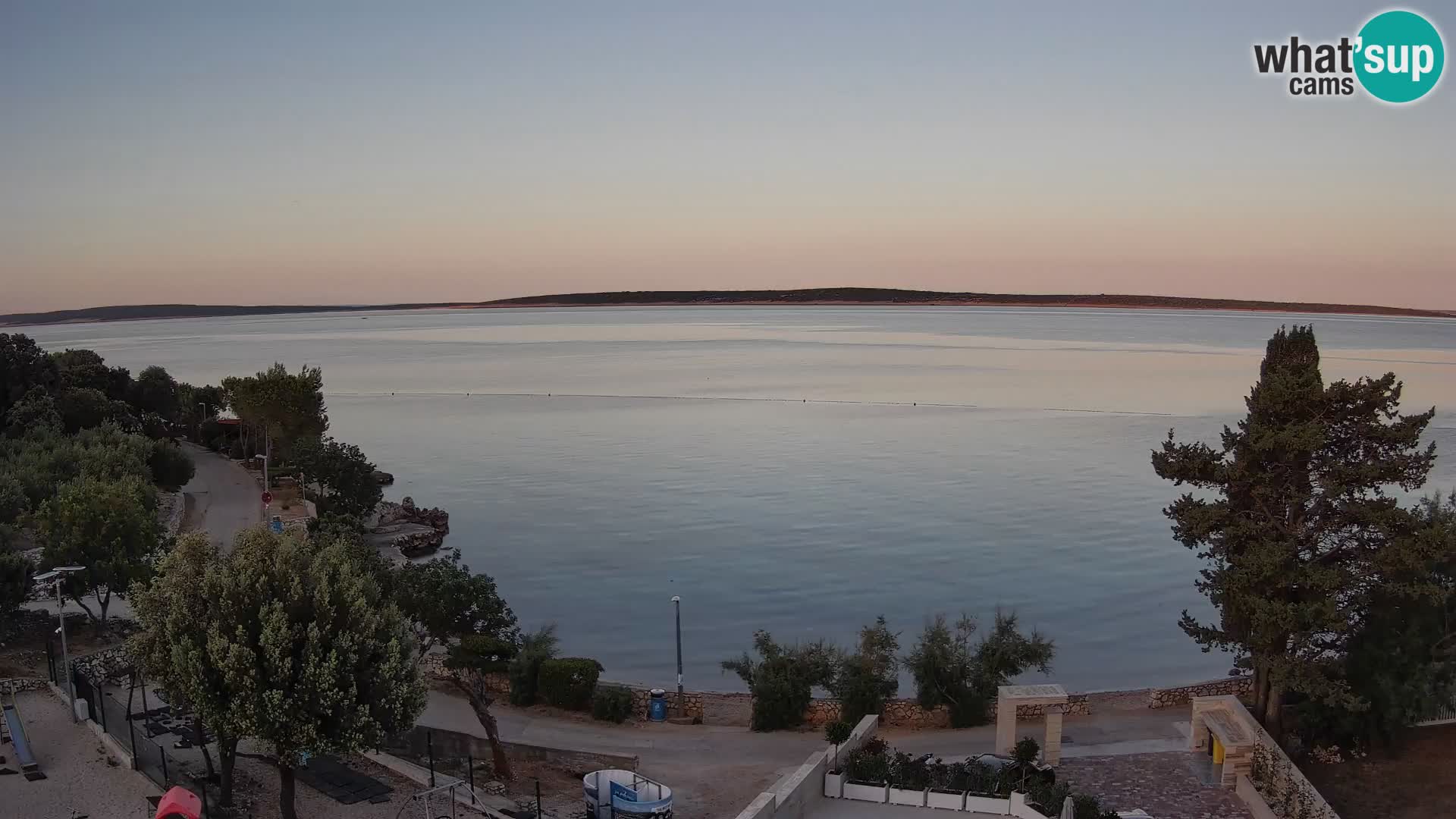 Webcam Plage Male Mandre – Vue en direct depuis l’île de Pag