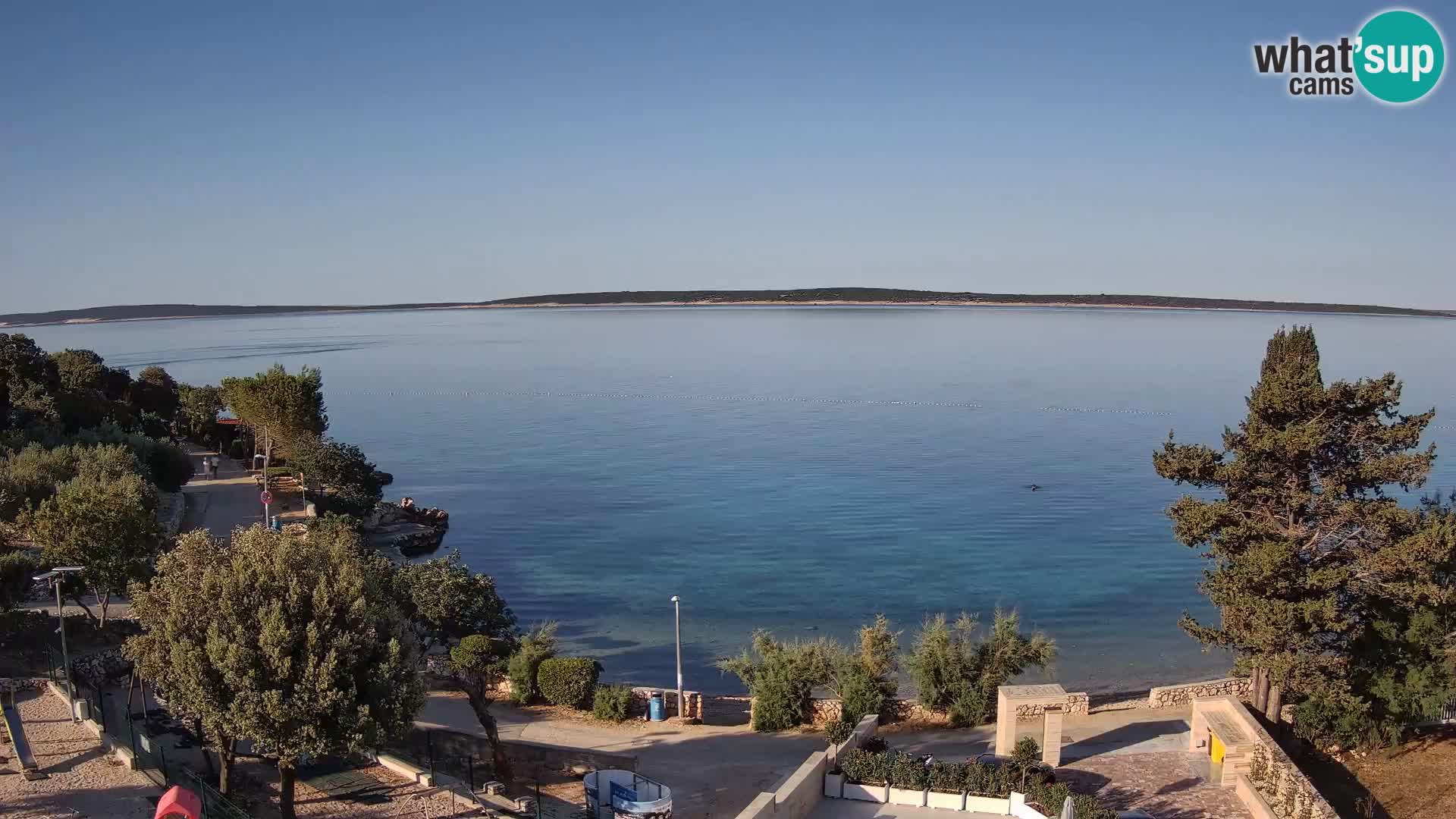 Webcam Strand Male Mandre – Liveblick von der Insel Pag