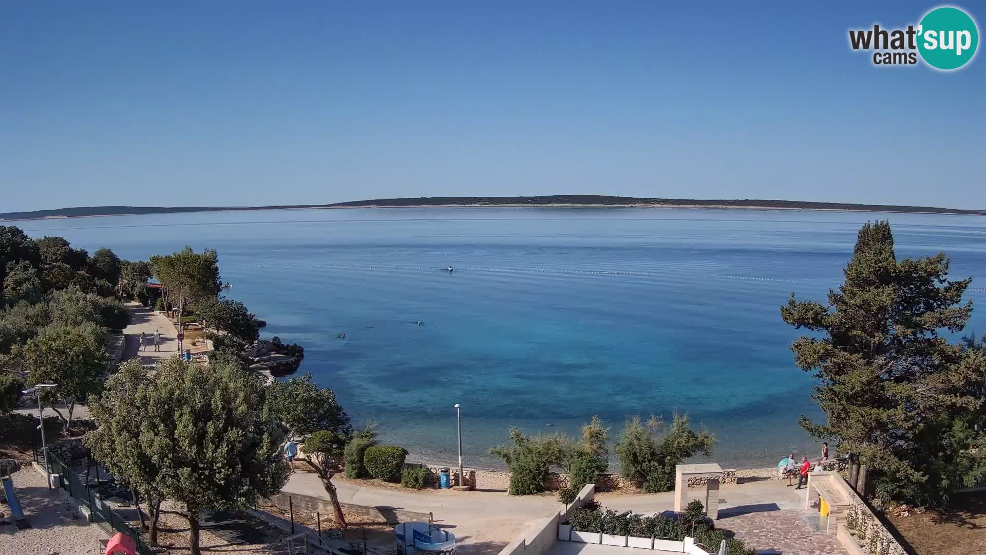 Webcam Plaža Male Mandre – Diretta dalla spiaggia sull’isola di Pag
