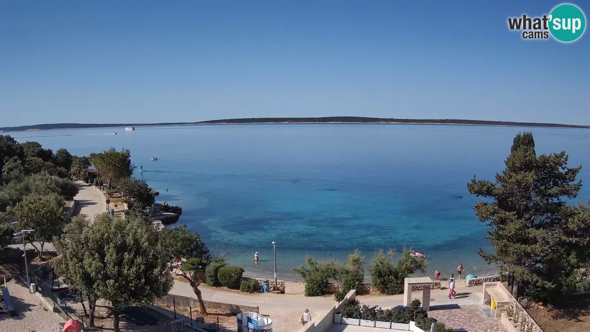 Webcam Plaža Male Mandre – Diretta dalla spiaggia sull’isola di Pag
