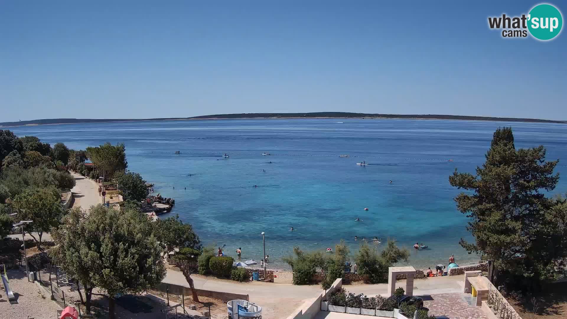 Webcam Plaža Male Mandre – Diretta dalla spiaggia sull’isola di Pag