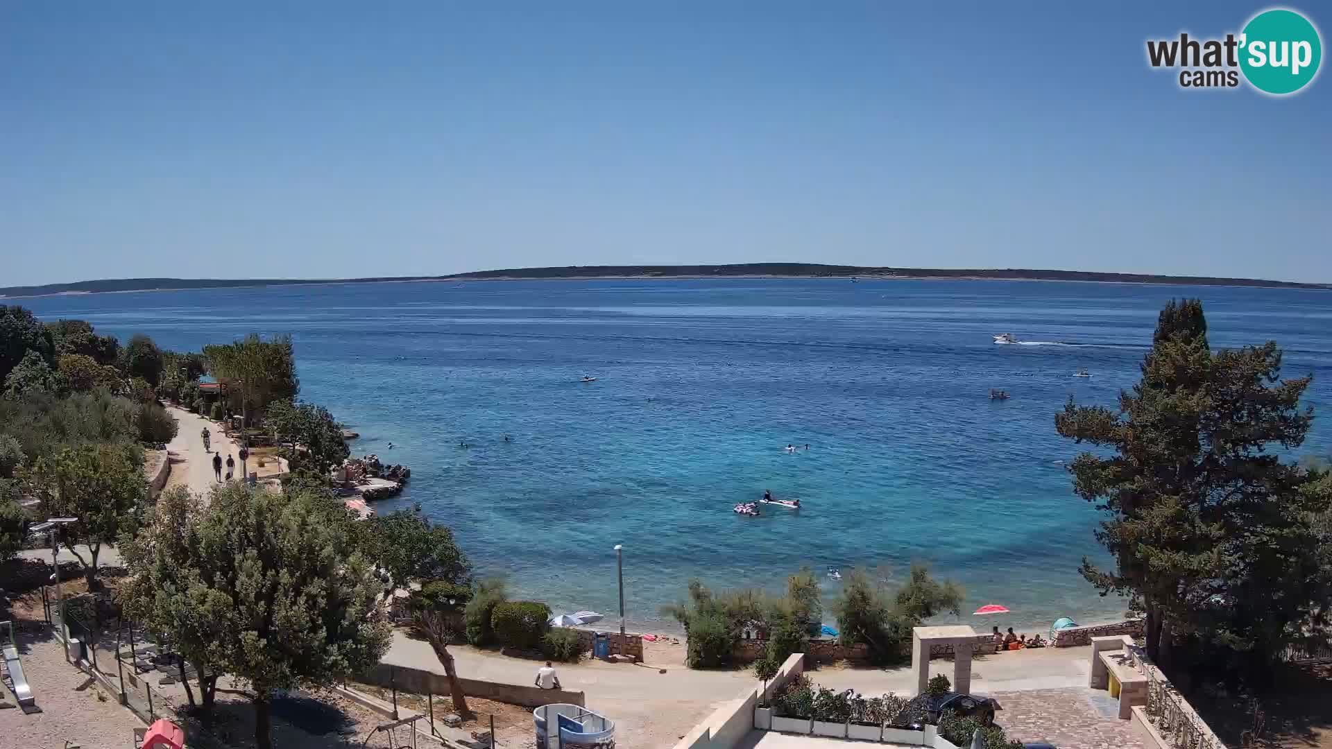 Webcam Strand Male Mandre – Liveblick von der Insel Pag
