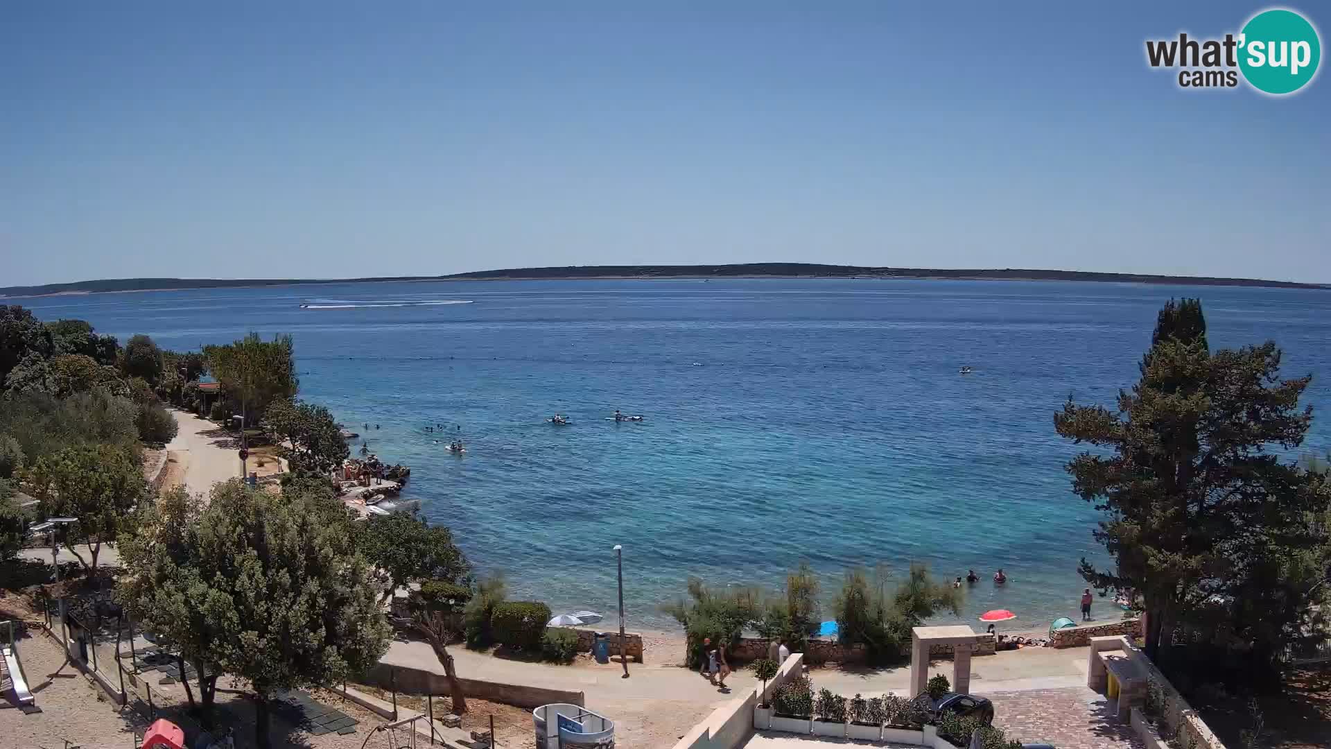 Webcam Plaža Male Mandre – Live View from Pag Island