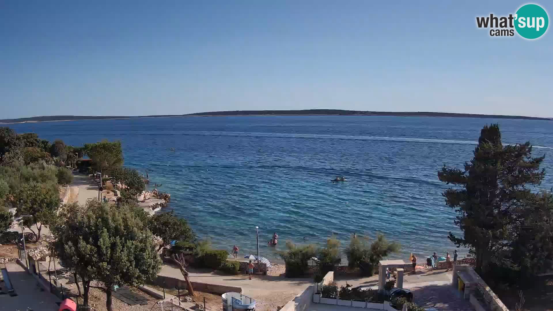 Webcam Strand Male Mandre – Liveblick von der Insel Pag