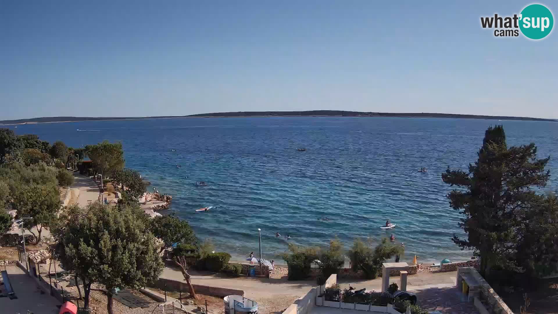 Webcam Strand Male Mandre – Liveblick von der Insel Pag