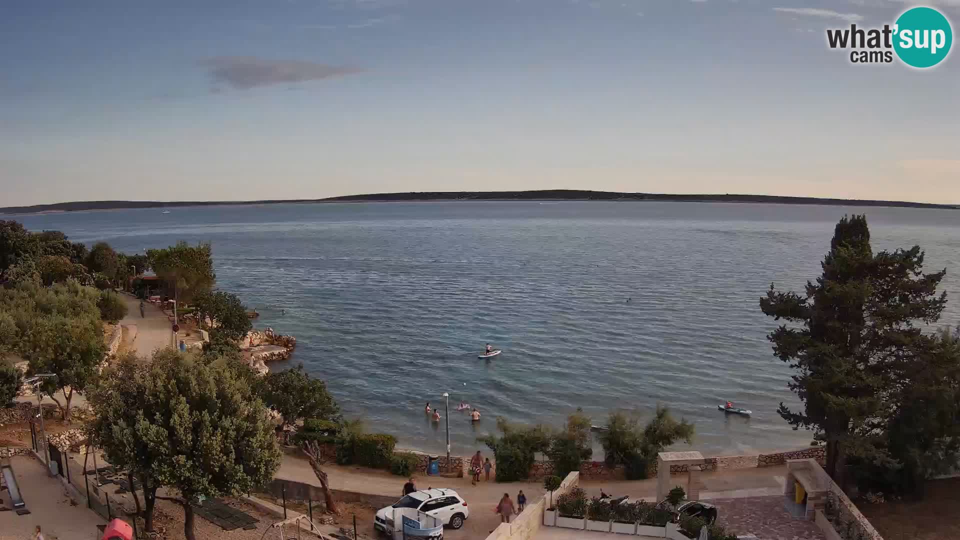 Web kamera Plaža Male Mandre – Pogled uživo s otoka Paga