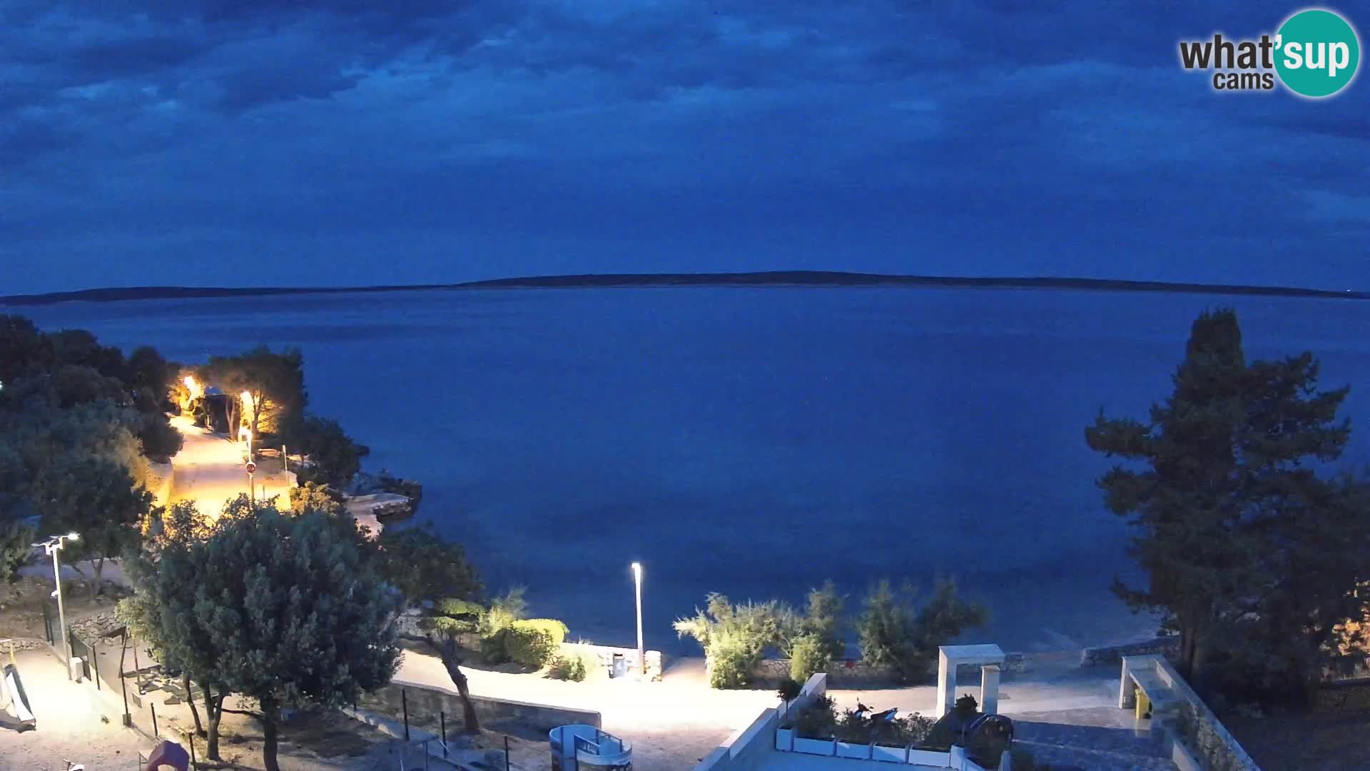 Webcam Strand Male Mandre – Liveblick von der Insel Pag