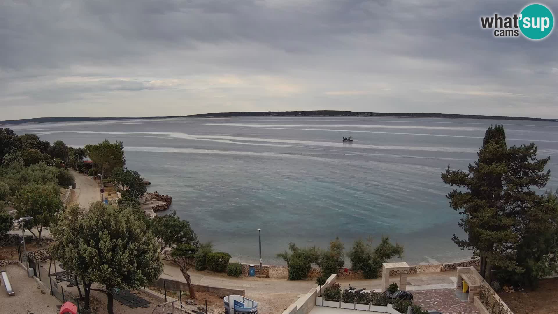 Webcam Plage Male Mandre – Vue en direct depuis l’île de Pag