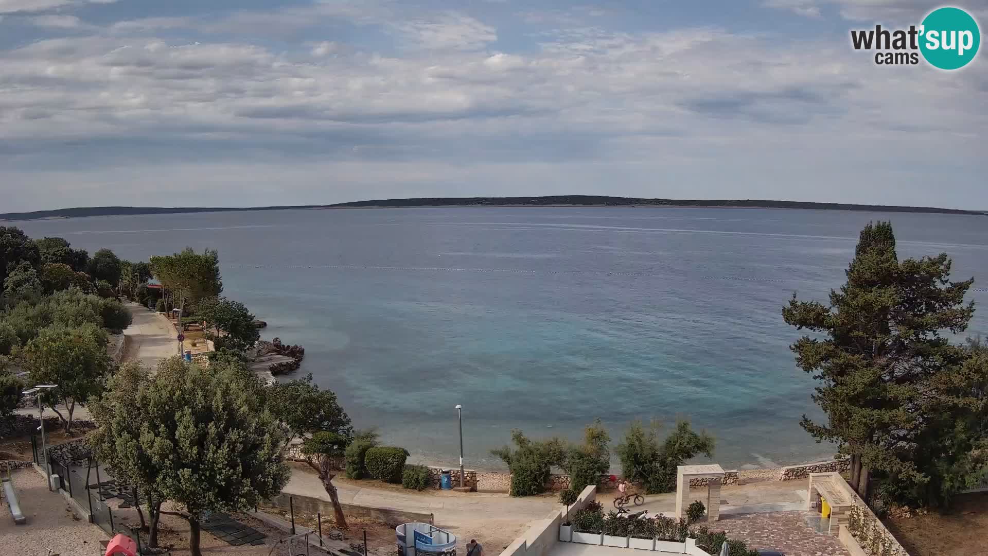 Webcam Plaža Male Mandre – Diretta dalla spiaggia sull’isola di Pag