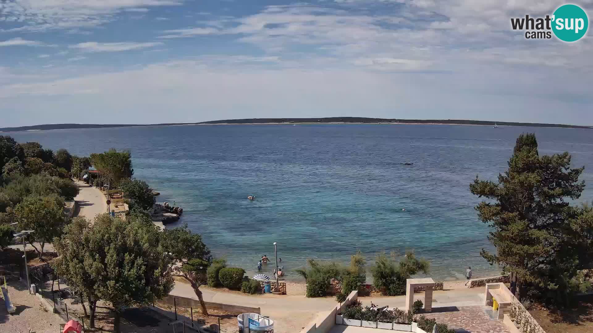 Webcam Plaža Male Mandre – Diretta dalla spiaggia sull’isola di Pag