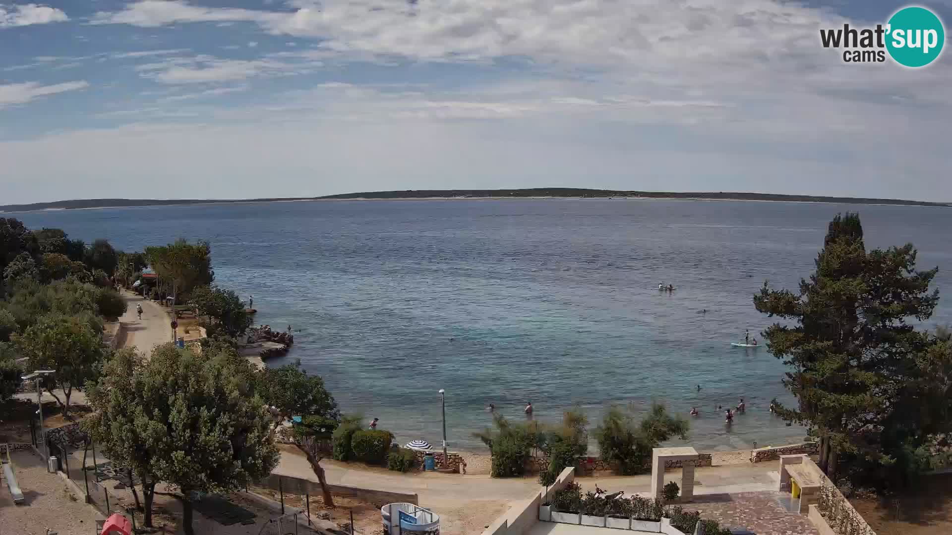Webcam Plaža Male Mandre – Live View from Pag Island