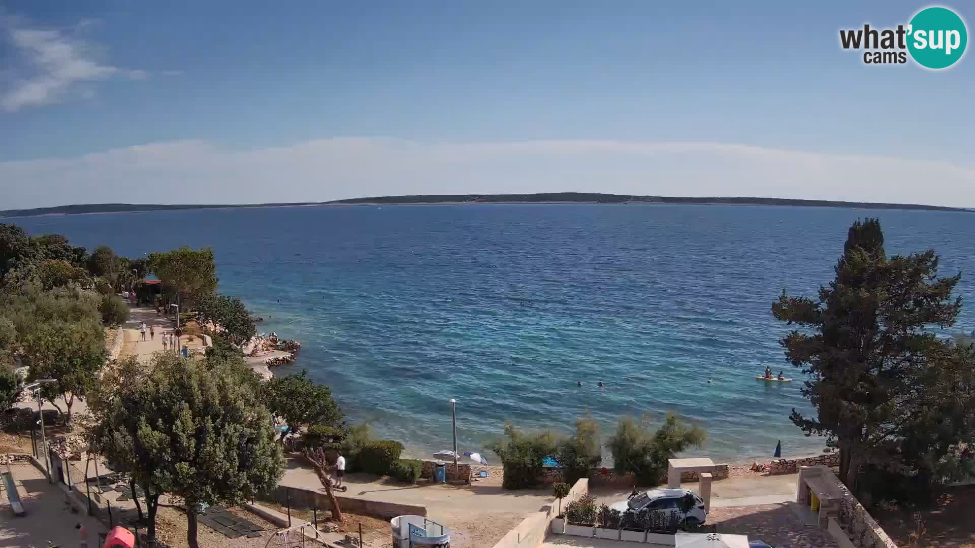 Webcam Plaža Male Mandre – Live View from Pag Island