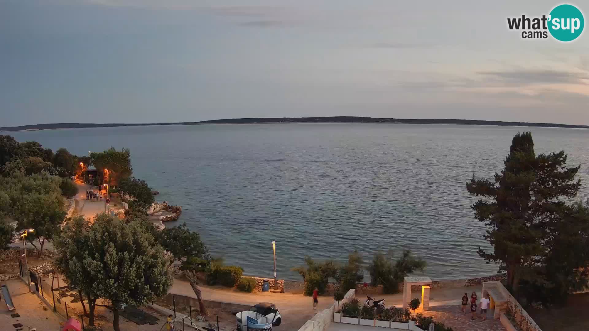 Webcam Plage Male Mandre – Vue en direct depuis l’île de Pag