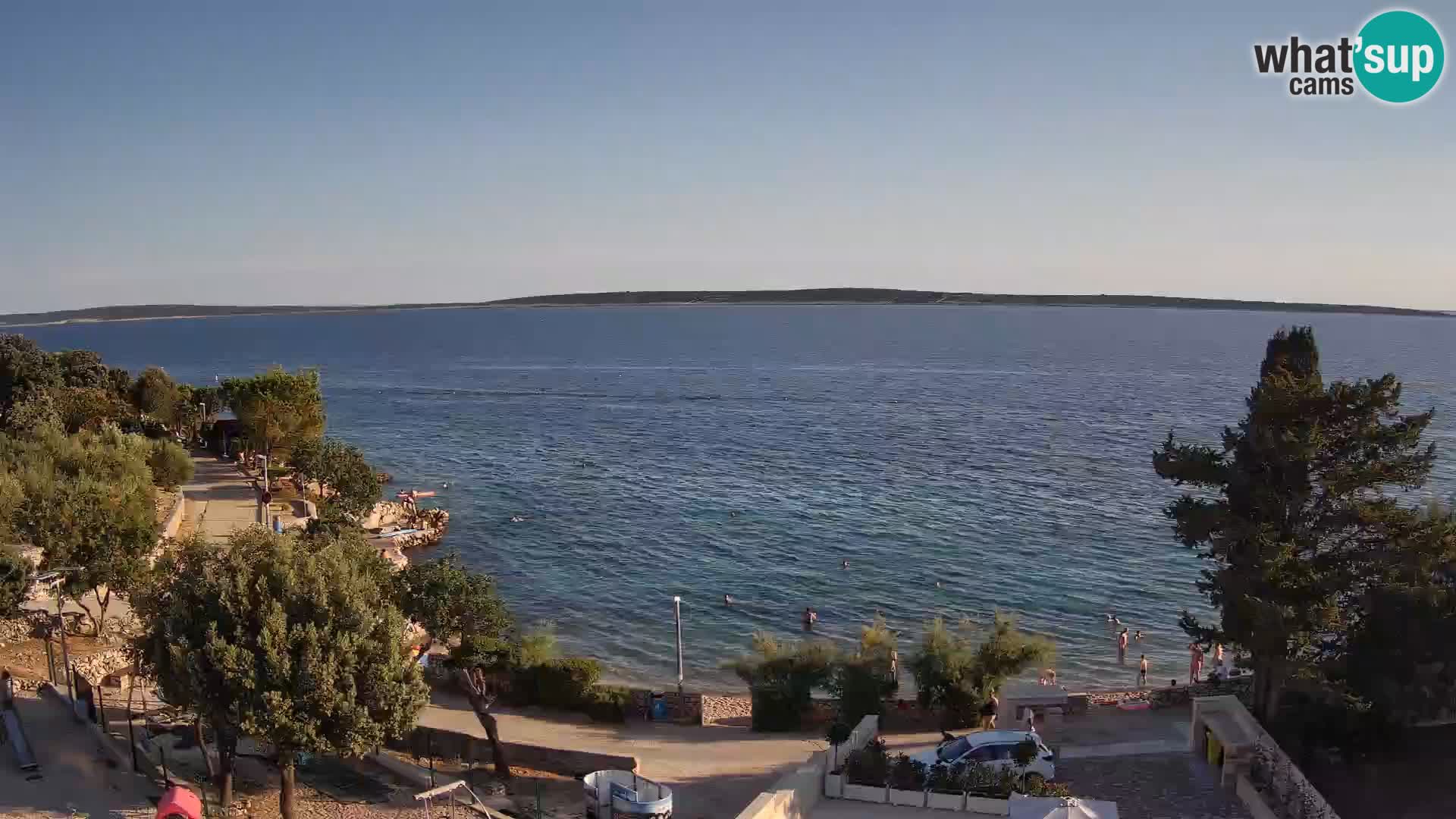 Webcam Strand Male Mandre – Liveblick von der Insel Pag