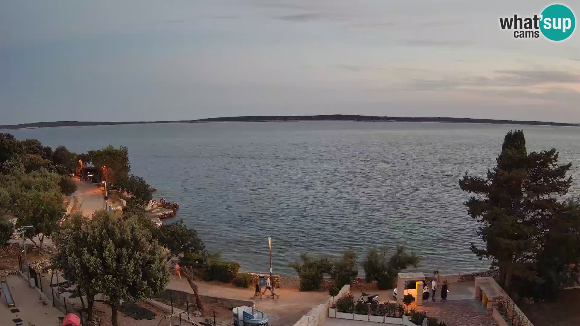 Web kamera Plaža Male Mandre – Pogled uživo s otoka Paga