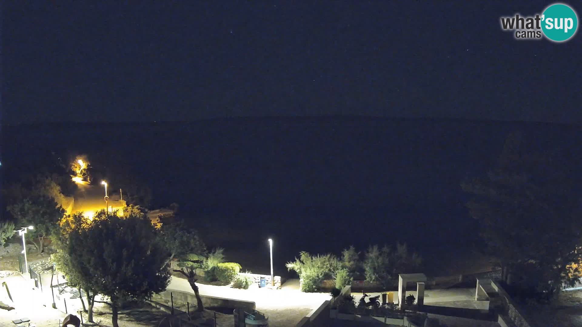 Webcam Plage Male Mandre – Vue en direct depuis l’île de Pag