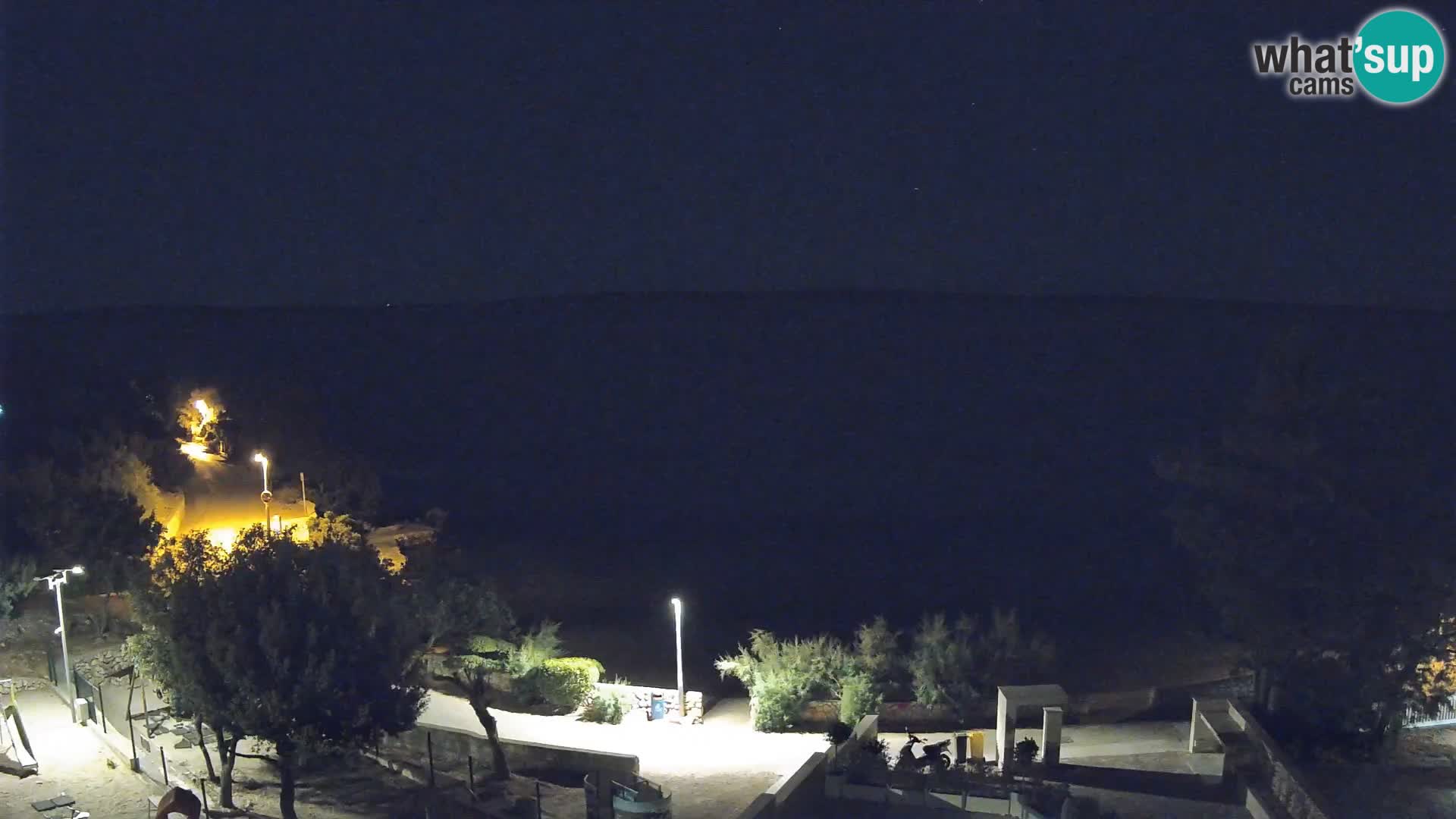Webcam Plage Male Mandre – Vue en direct depuis l’île de Pag