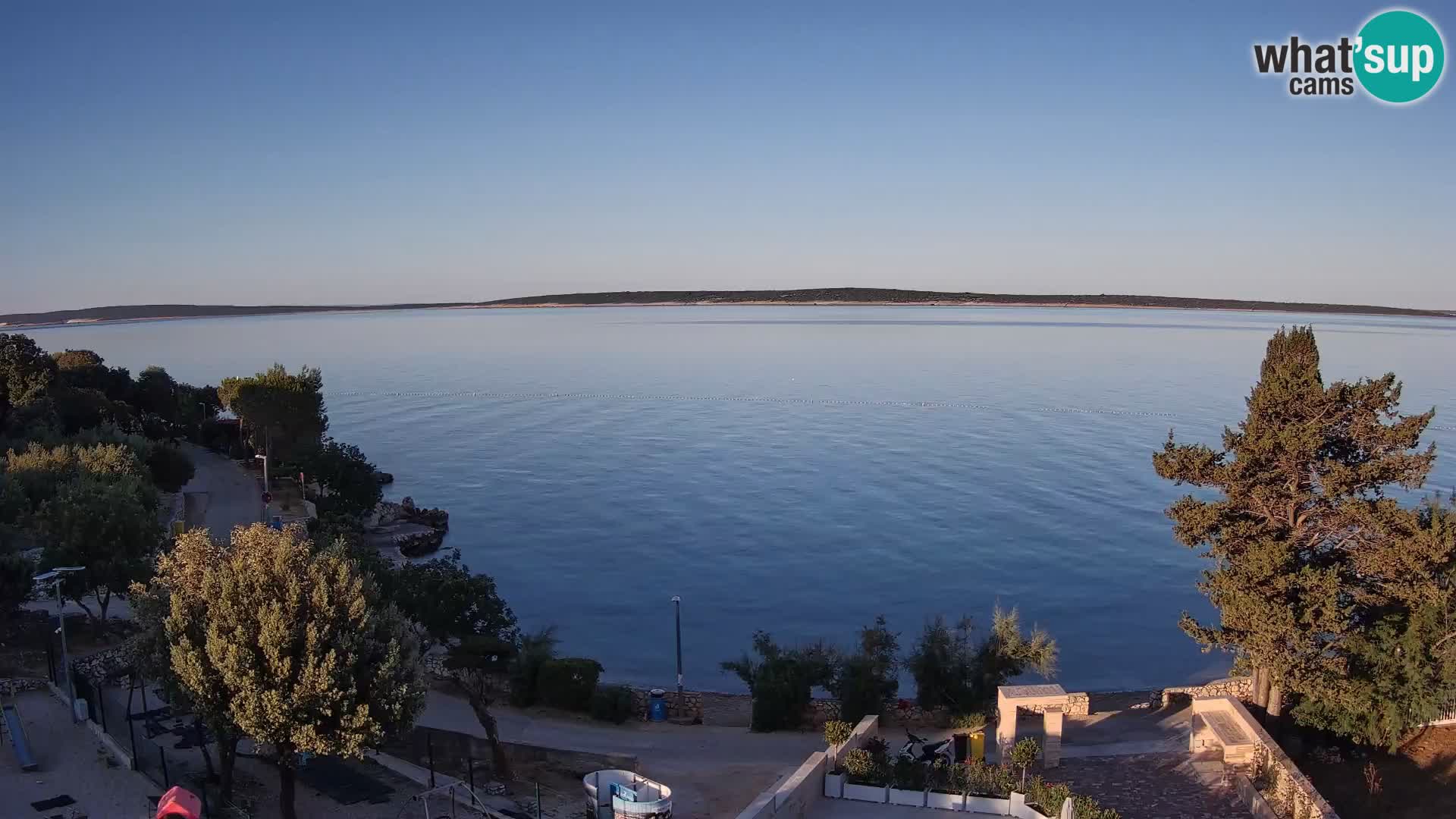 Webcam Plaža Male Mandre – Diretta dalla spiaggia sull’isola di Pag
