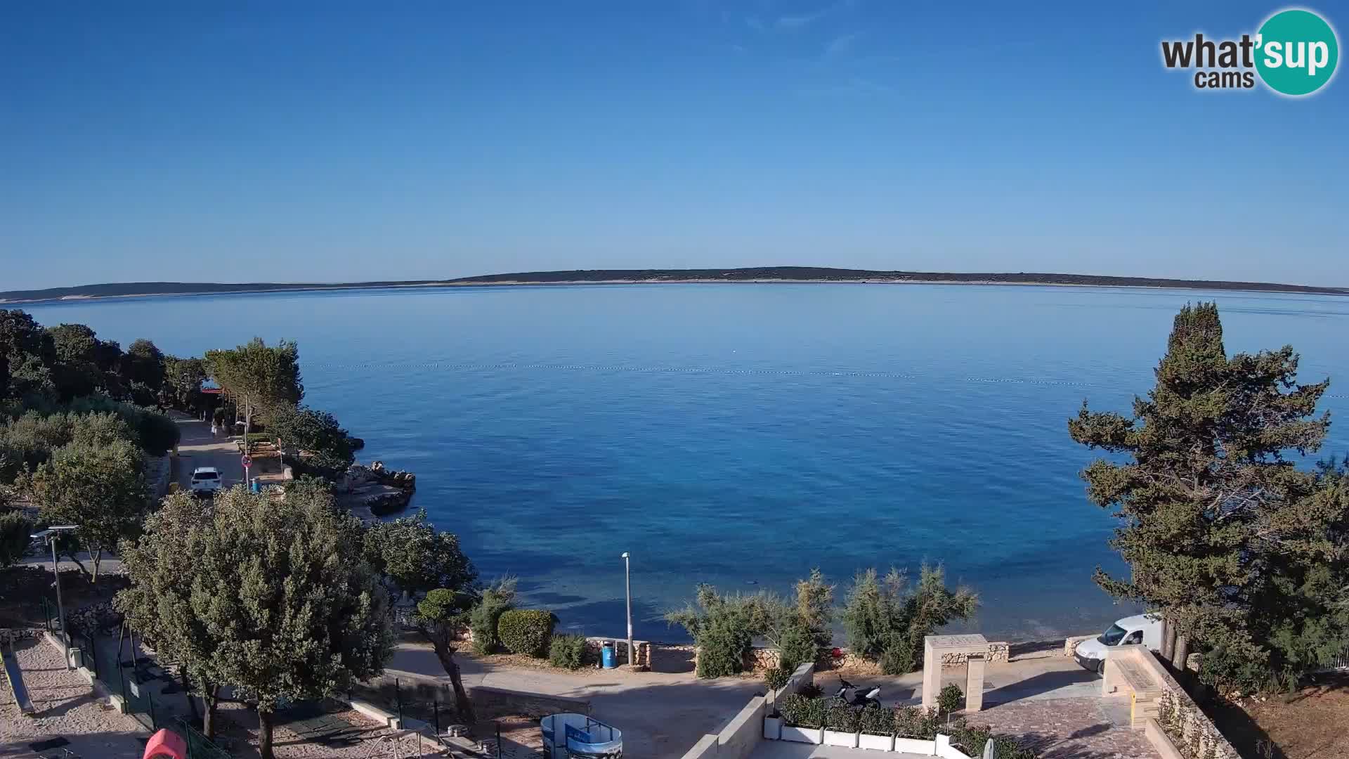 Webcam Plaža Male Mandre – Live View from Pag Island