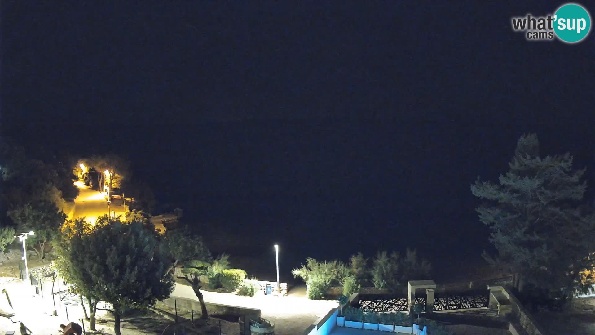 Webcam Plage Male Mandre – Vue en direct depuis l’île de Pag
