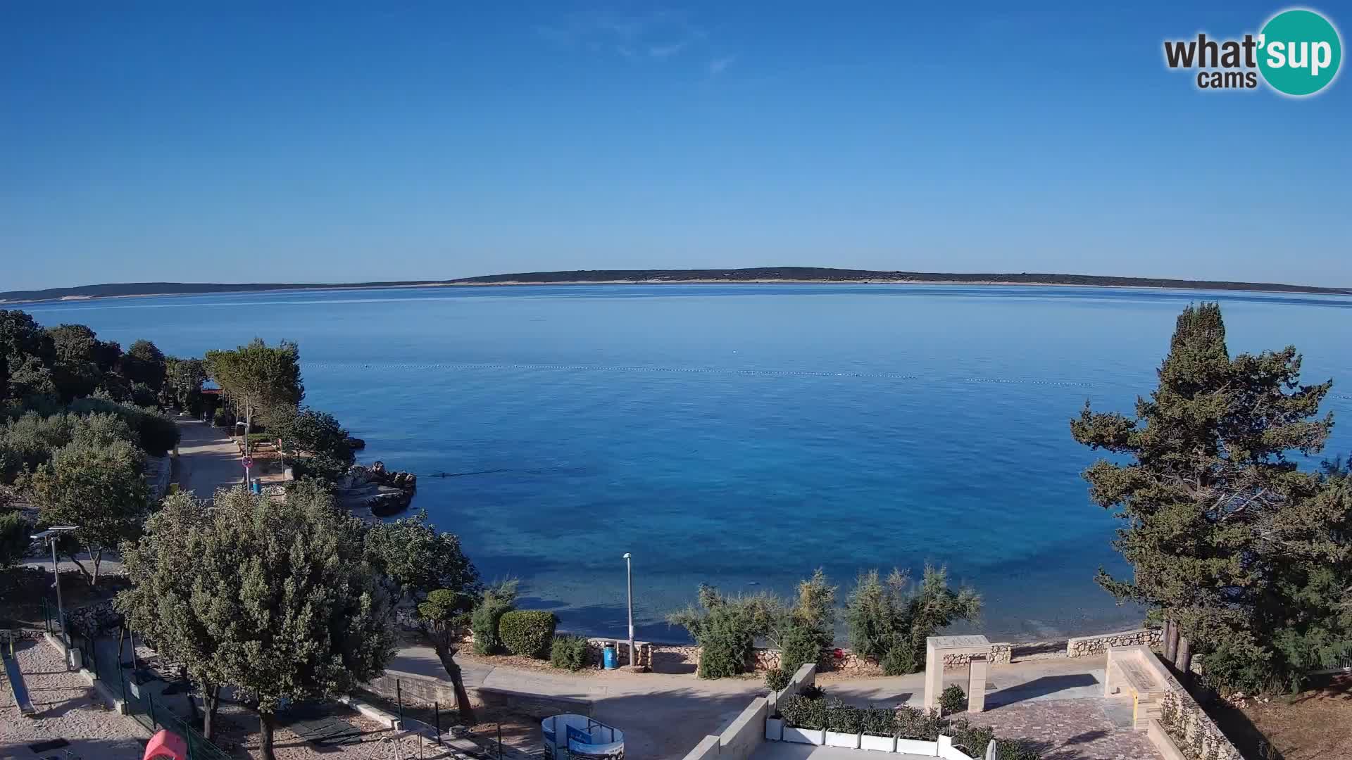 Webcam Strand Male Mandre – Liveblick von der Insel Pag