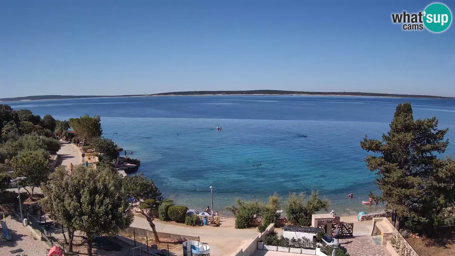 Webcam Strand Male Mandre – Liveblick von der Insel Pag