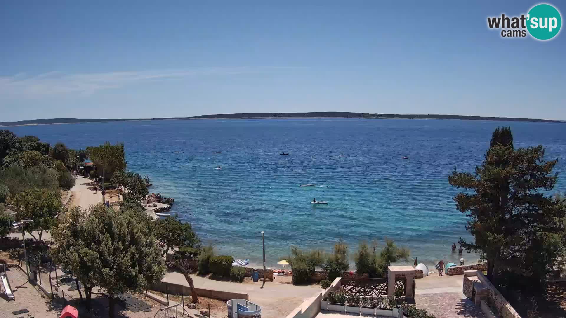 Webcam Plaža Male Mandre – Diretta dalla spiaggia sull’isola di Pag