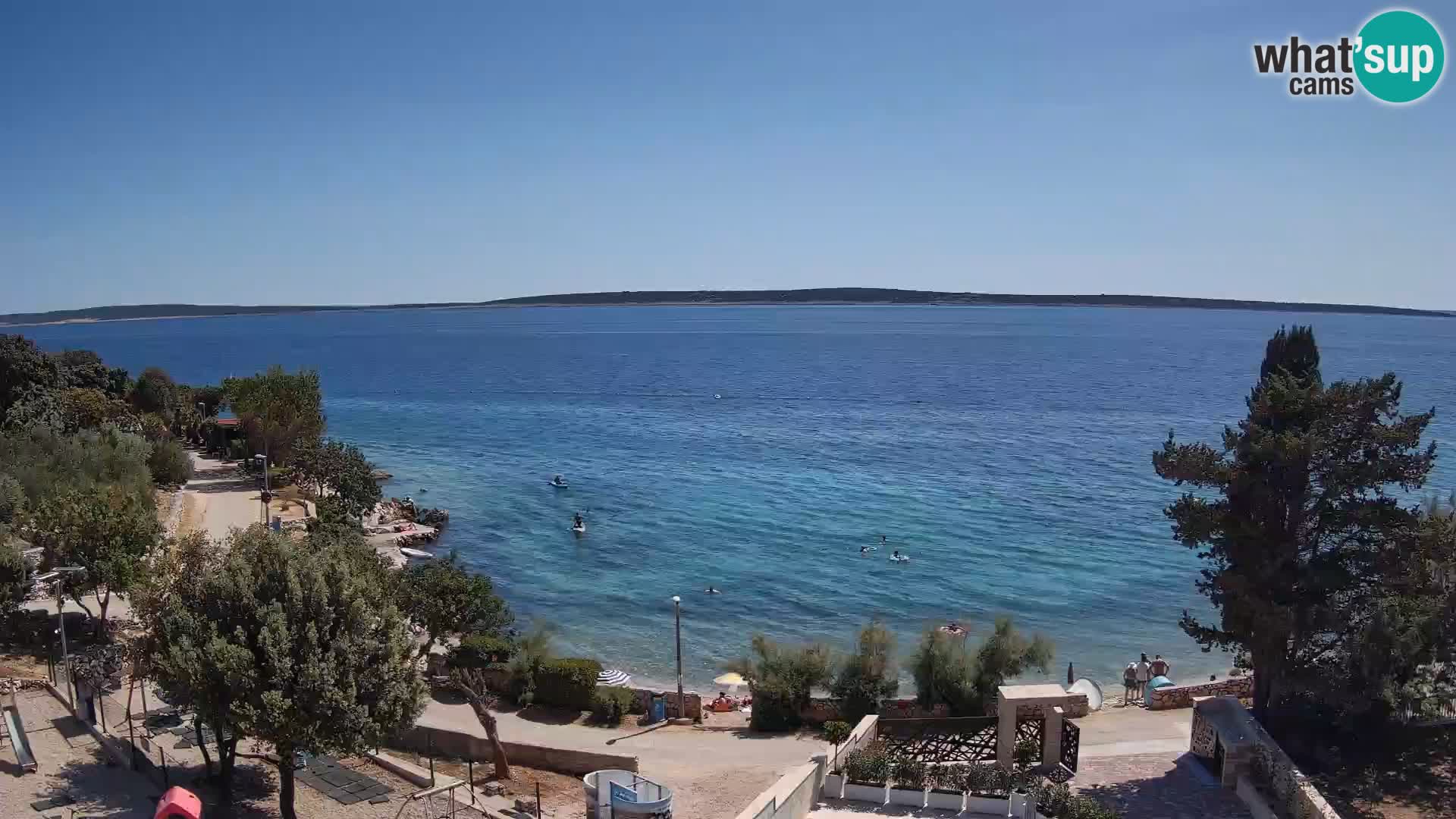 Webcam Plaža Male Mandre – Diretta dalla spiaggia sull’isola di Pag