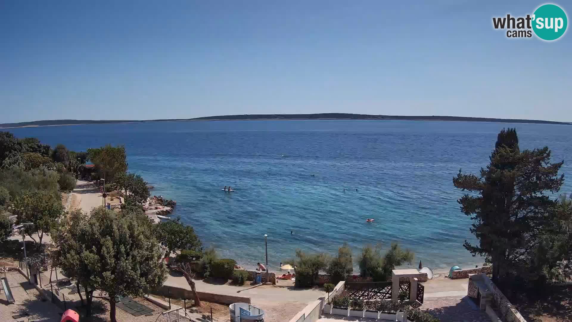 Webcam Plaža Male Mandre – Diretta dalla spiaggia sull’isola di Pag