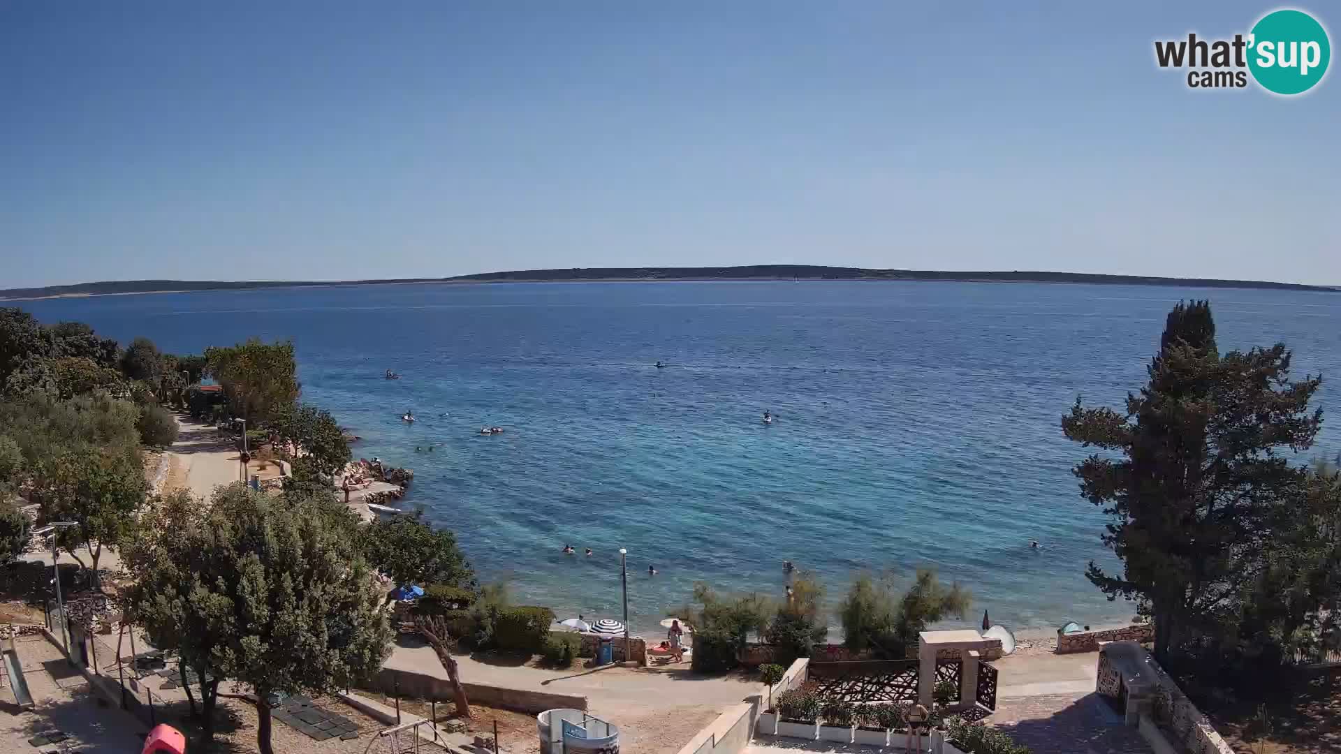 Webcam Plaža Male Mandre – Live View from Pag Island