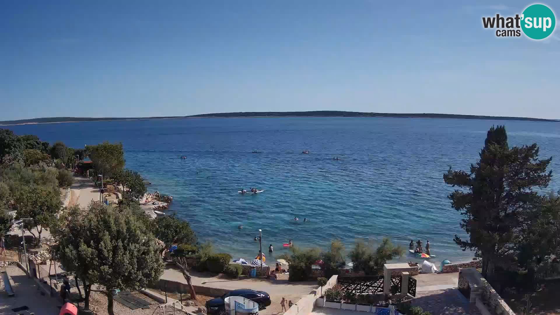 Webcam Plaža Male Mandre – Diretta dalla spiaggia sull’isola di Pag
