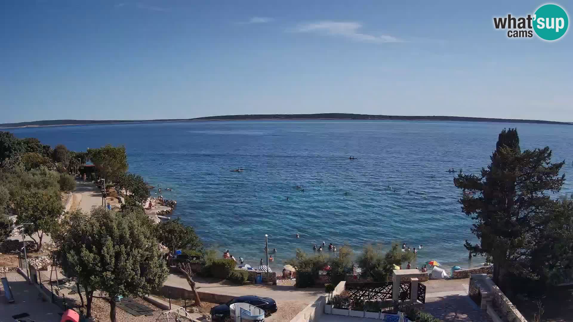 Webcam Strand Male Mandre – Liveblick von der Insel Pag