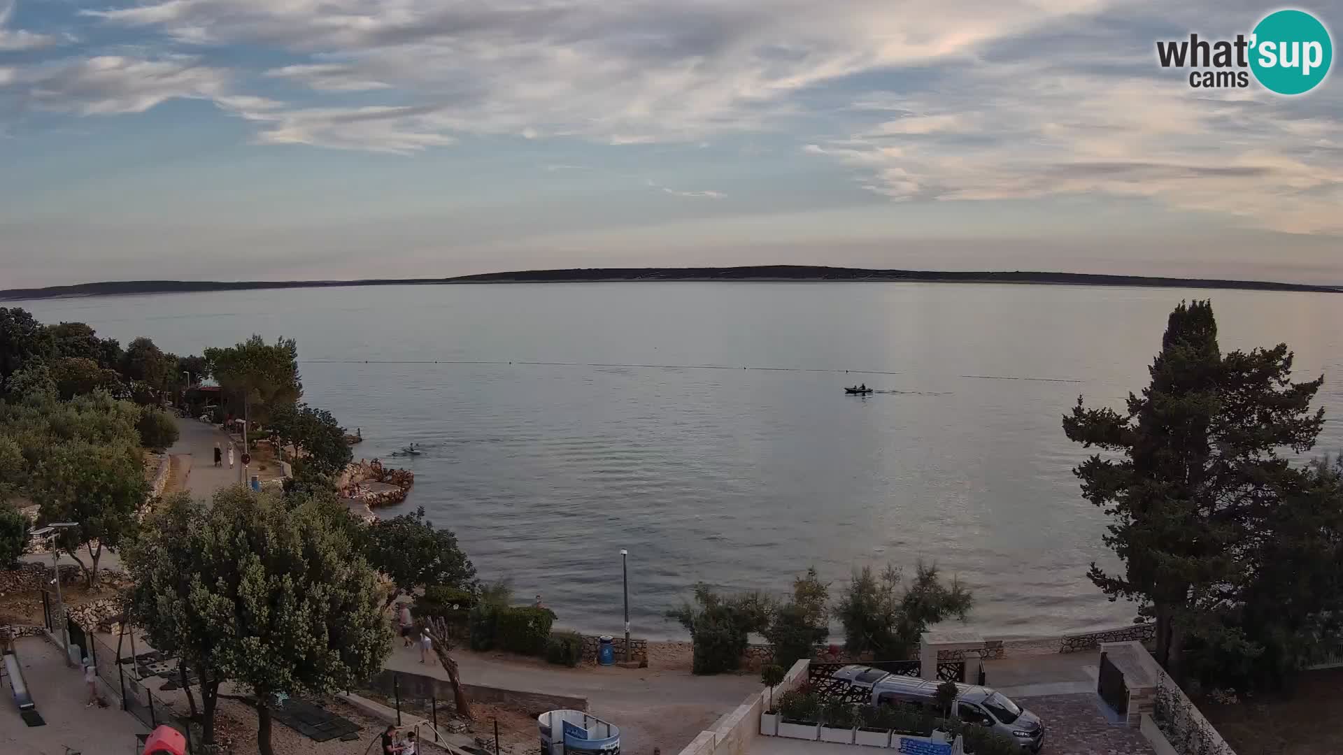 Webcam Plage Male Mandre – Vue en direct depuis l’île de Pag