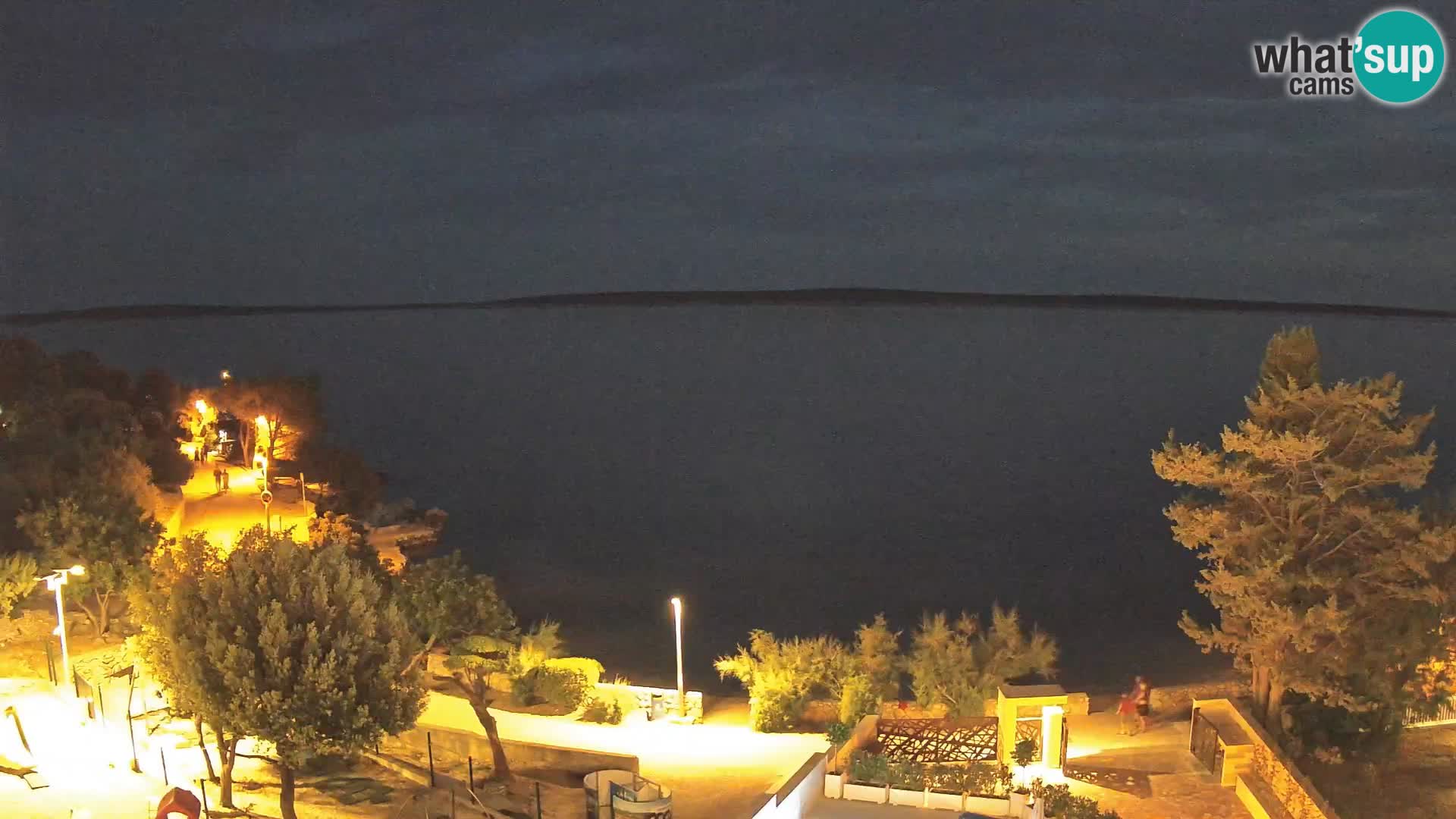 Webcam Plaža Male Mandre – Diretta dalla spiaggia sull’isola di Pag